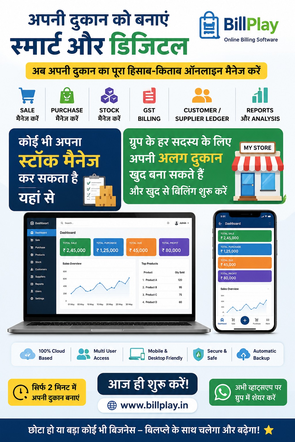 Dukaan ka poora hisaab-kitaab ab online!